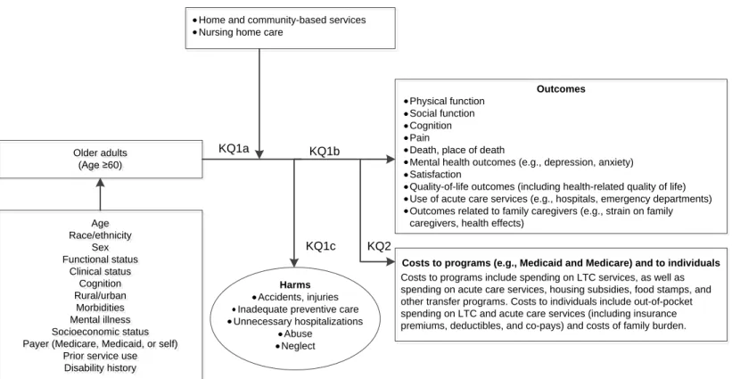 Figure 1. Analytic framework corresponding to the Key Questions 