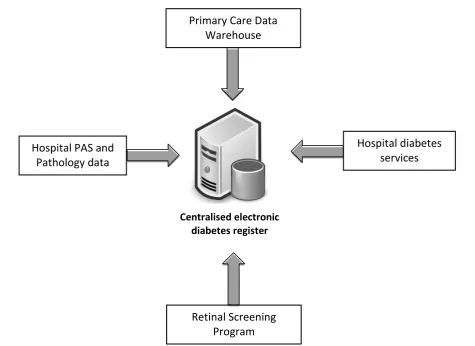 Fig. 2.1: Multiple data inputs in electronic centralised diabetes register. 