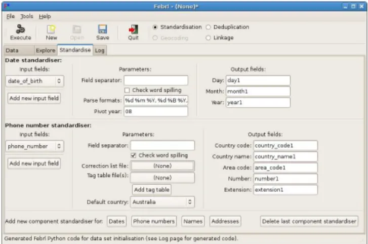 Figure 6: Data exploration tab showing summary analysis of record fields (attributes, columns).