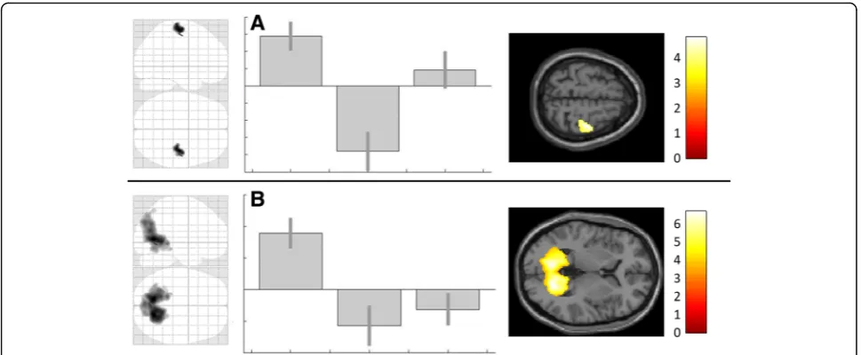 Fig. 3 Polarity dependent effect of tDCS on visual and motor processing. Significant (pvs