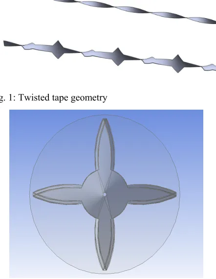 Fig. 1: Twisted tape geometry