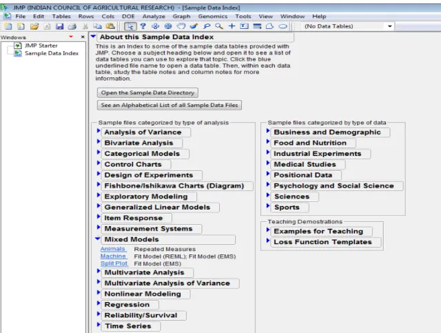 Figure 3.1.1: Sample Data Index 