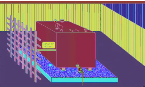 Figure 5. Example of access space around an integrally-bunded tank.