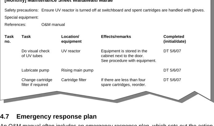 Figure 6:  Maintenance record 