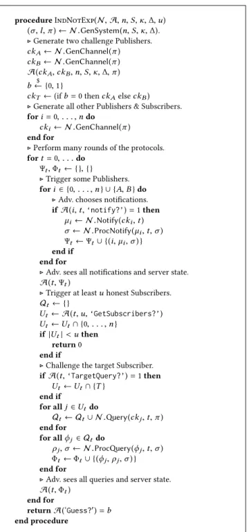 Figure 7: The Indistinguishable-Notification Experiment.