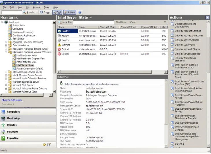 Figure 4. Intel® Server State window 