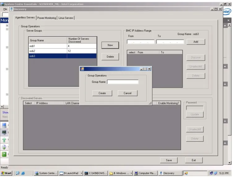 Figure 6. Intel® Agentless Computer Discovery> Group Operations window 