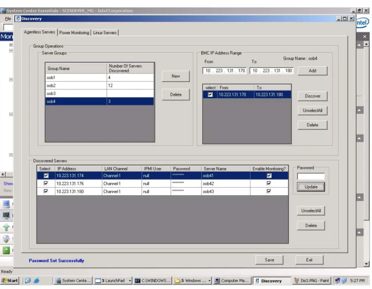 Figure 8. Intel® Agentless Servers > Set Password Window  