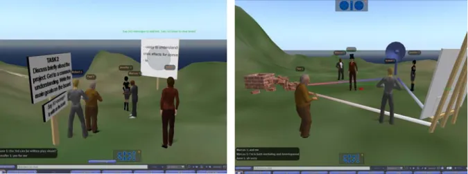 Figure 3: Project team discussing the project  scope to fulfill the second task (with interface) 