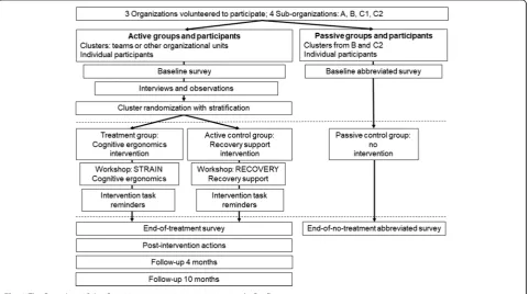 Fig. 1 The flow chart of the Cognitive ergonomics intervention study CogErg