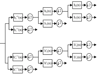 Fig. 3: Implementation of DTCWT using two waveletfilters