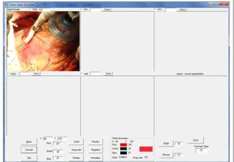 Figure 8 The GUI design for colour space transformation.