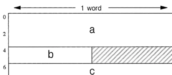 Figure 3-12. Naturally Aligned Structure S3 with 1-byte Padding 