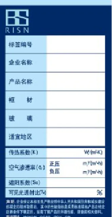 Figure 9 Chinese label for energy-efficient doors and windows 