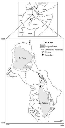 Figure 1. Map of Ethiopia and the two Lakes- lake Hayq and Lake Ardibo [18]. 