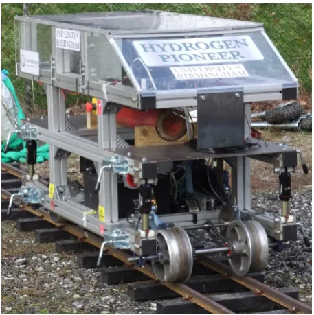 Fig. 2. Hydrogen Pioneer on 30 m test track.