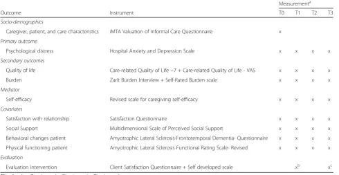Table 2 Measurement overview caregivers