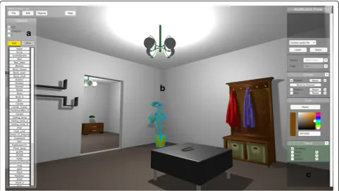 Fig. 5 An overview of the available pre-made objects in VREX