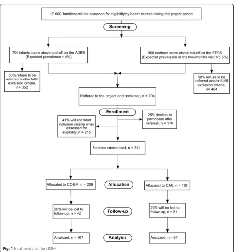 Fig. 1 Enrollment chart for CIMHP