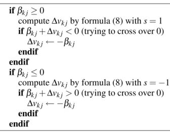 FIGURE 2. Algorithm for computing tentative step of lasso multinomial logistic regression: replace- replace-ment for Step 2 in algorithm Fig