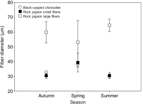 Table 6. Post hocDunn pairwise comparisons of significance from’s test of differences between season and muscle histologyin rock pigeons