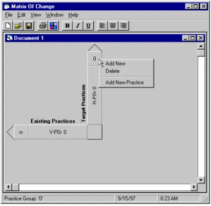 Figure A1:  Starting up the Matrix of Change Software