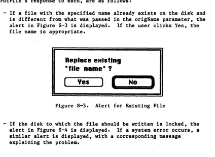 Figure S-3. Alert for Existing File 