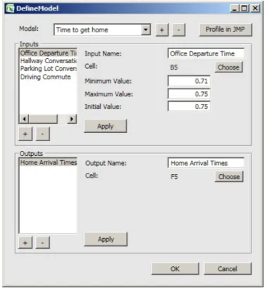 Figure 1. JMP 9 Beta – Excel Add-In model builder