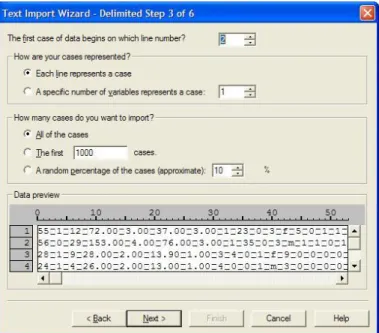 Figure 5.10: Text Import Wizard - Step 3 of 6.