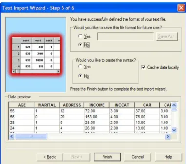 Figure 5.14: Text Import Wizard - Step 6 of 6.