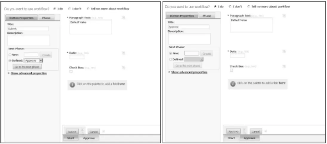 Figure 3. Workflow application development UI 