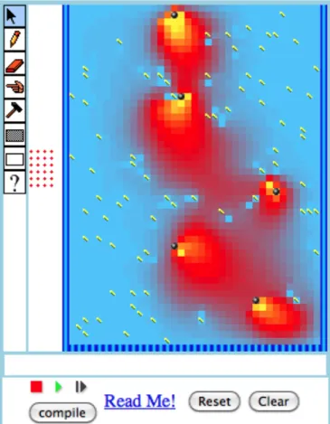Figure 2. Simulation of E. coli bacteria as a Web-native interactive application.  