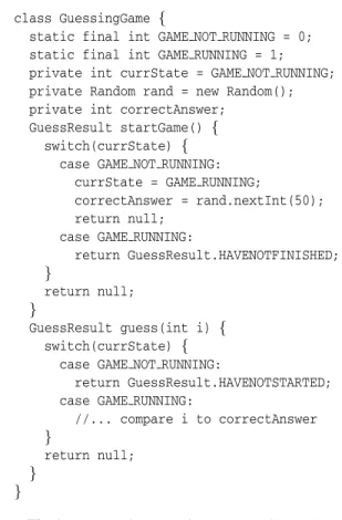 Fig. 1. The guessing game in an event-driven style