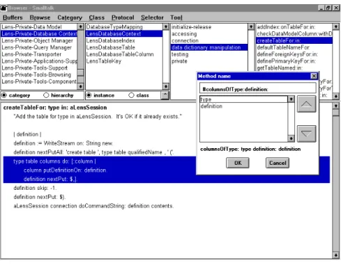 Figure 2 - Screenshot of Refactoring Browser during extract code as method refactoring