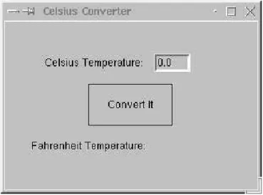 Figure 5.9: Initial screen for graphical temperature converter.