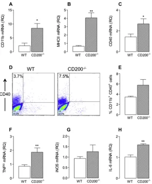 Fig. 5. IFNc and IFNc receptor 1 expression was increased in the hippocampus of CD200�/� mice