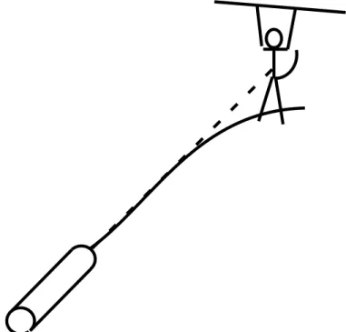 Figure 8.3: Monkey and the Hunter A popular lecture demonstration is to fire a projectile at a hanging toy monkey