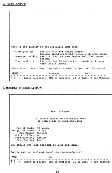 FIGURE TWO EXPERIMENTAL WEANING SYSTEM ONE 