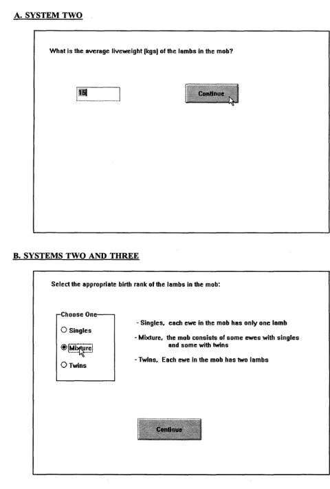 FIGURE FIVE EXPERIMENTAL WEANING SYSTEMS-DATA ENTRY SYSTEMS 2 