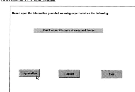 FIGURE SIX EXPERIMENTAL WEANING SYSTEMS - RESULTS, SYSTEMS 2, 3 
