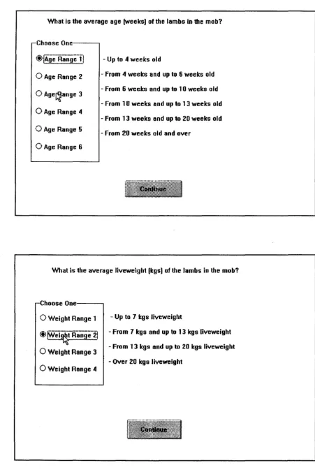 FIGURE SEVEN EXPERIMENTAL WEANING SYSTEMS - DATA ENTRY 