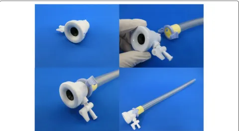 Fig. 2 The over-tube being secured with a loop-retracting device for “over-tube steering technique”