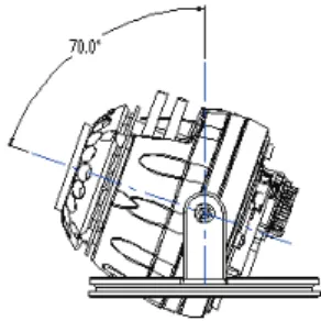 Figure 4.5 Maximum tilt angle of 70 degrees
