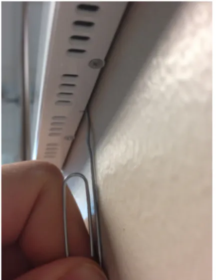 Figure 13. Paper Clip Needs to Engage Release Plate