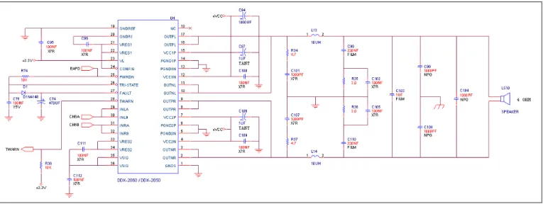 Figure 19. DDX ®  Mono Mode Audio Application Circuit 