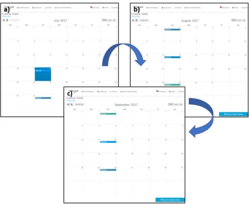 Fig. 9: Execution of a clinical task from Example 2, as seen in the Personal Assistant Web Application