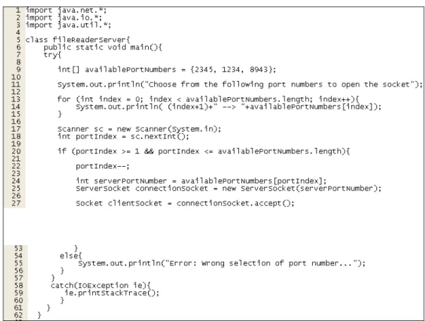 Figure 6: Modification to the File Reader Server Program to Remove the Resource Injection  Vulnerability (fileReaderServer_1.java) 