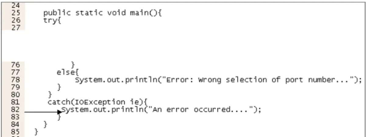 Figure 11: Modified File Reader Server Program to Remove the System Information Leak  Vulnerability (fileReaderServer_3.java) 