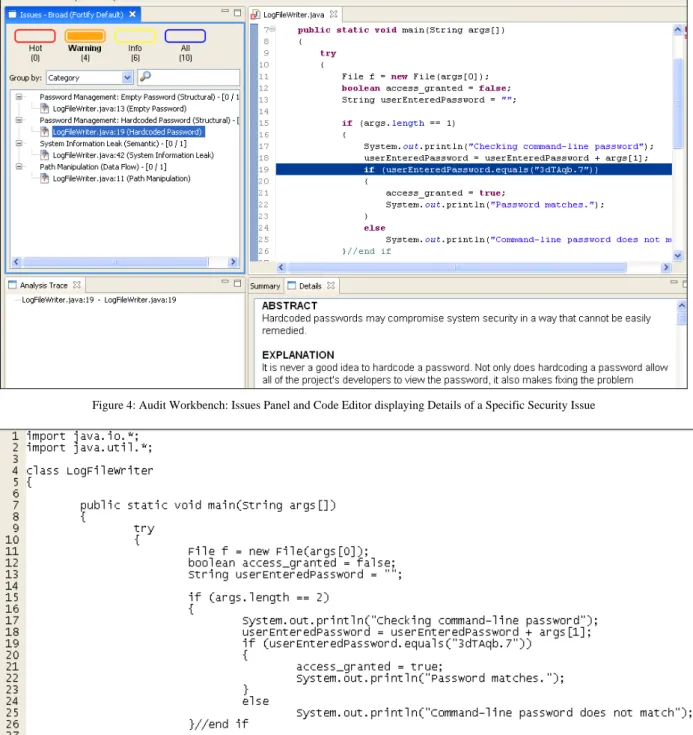 Figure 5: Case Study: Original Java Source Code for the Log File Writer Program 