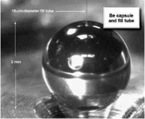 Figure 1.1: Fuel Capsule Prototype at the National Ignition Facility [8]